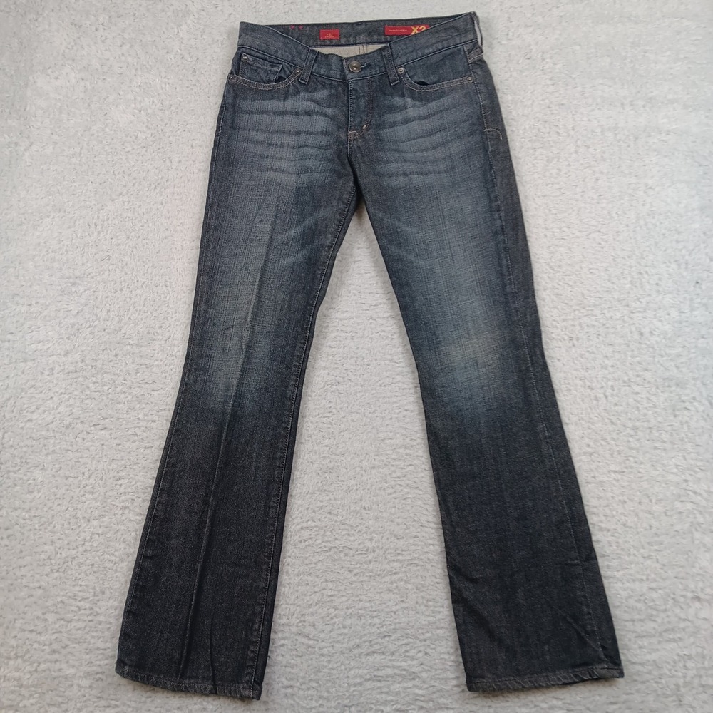 Express Jean Eva Boot Woman 4 Dark Wash Low Rise Stretch Denim